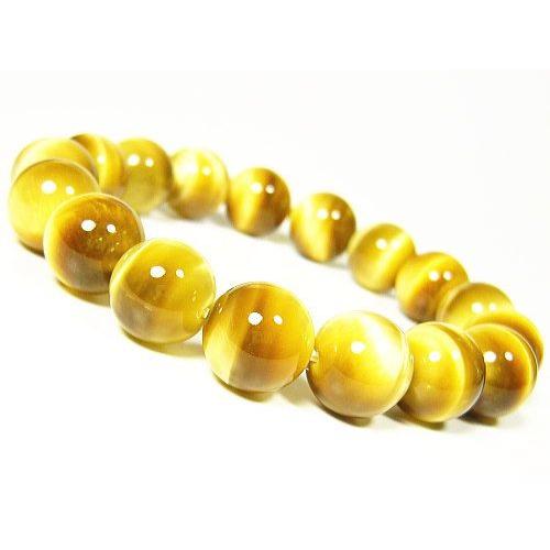 ゴールドタイガーアイ/金運天然石 パワーストーンブレスレット12mm/1点 