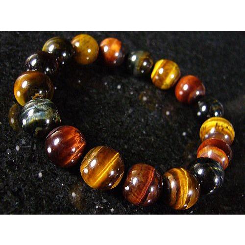 ミックスタイガーアイ天然石ブレスレット/10-12mm : 芦屋ルチル - 通販
