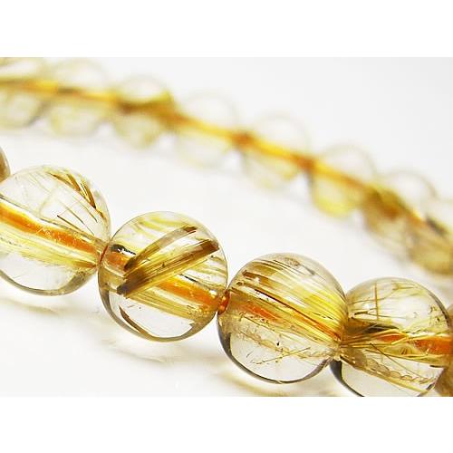 超高品質ルチルクォーツ/天然石パワーストーンブレスレット/8mm≪写真 
