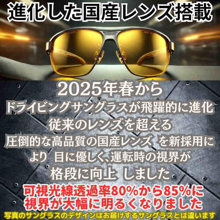 新開発国産：超高品質レンズにバージョンアップ 日本福井のメーカーAGAIN メガネの上から オーバーサングラス 車の運転用 ＼2万2,000円が72％OFF／PR
