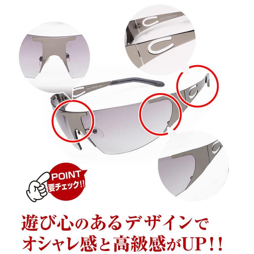イタリーデザイン AGAIN サングラス 眼にやさしい ライトカラー UVカットレンズ ライトミラー加工 爆買_8