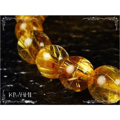 KIWAMI/宝石鑑別書付き/タイチンルチルクォーツ/天然石ジュエリー
