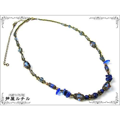 ★完売御礼★ラピスラズリ/パワーストーンネックレス/ハンドメイド｜ashiya-rutile｜03