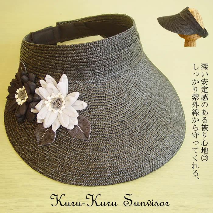 新規購入 ベルパーチ Belpaci お花帽子サンバイザー 日本製 レディース サンバイザー おしゃれ つば広 帽子 折りたたみ かわいい エレガント ガーデニング 紫外線対策 輝く高品質な Nooitmeergrasmaaien Be