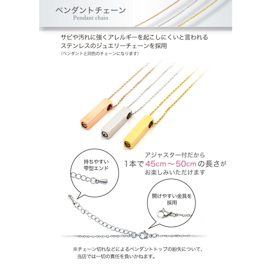 故人様向け 金属アレルギー 対応 遺骨ペンダント レクタングル 裏面刻印 ASHIFa正規品 全3色 ステンレス 人間 男女兼用 遺骨ネックレス 遺骨アクセサリー 日本製_16