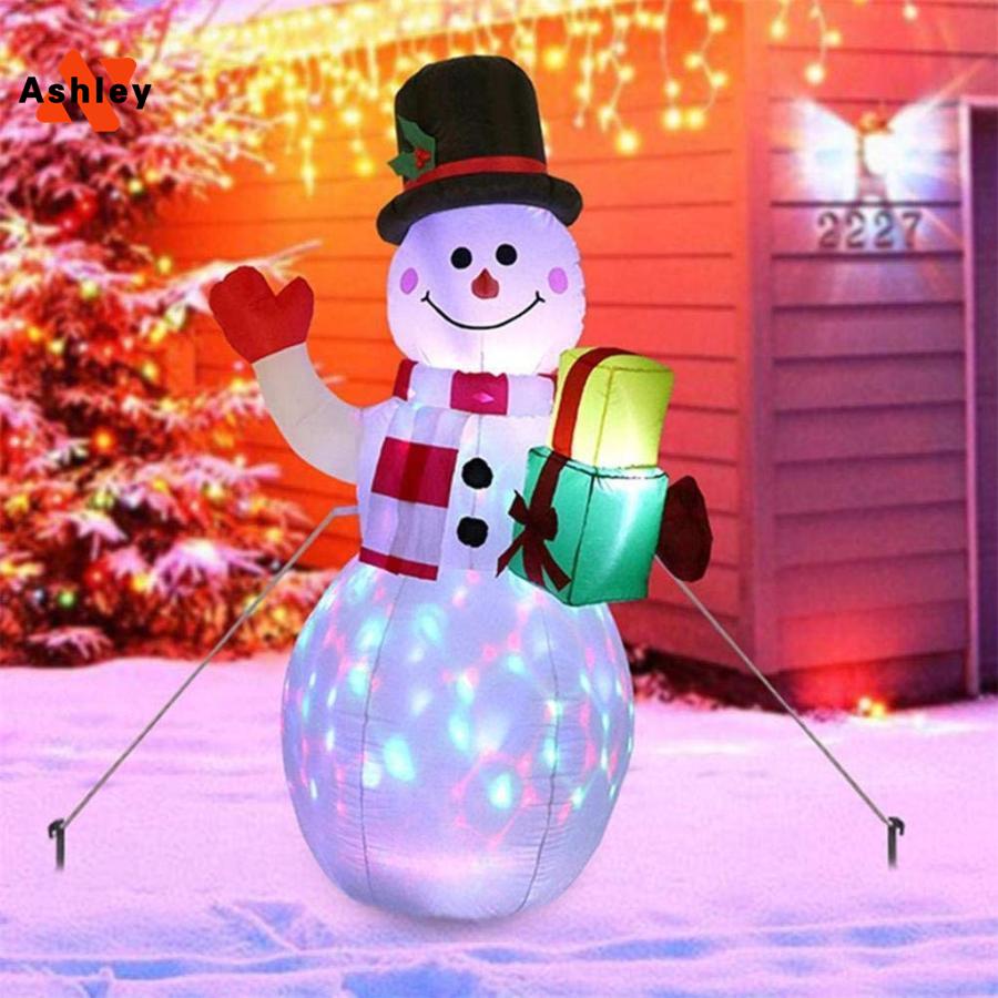 1.5Mクリスマスインフレータブル雪だるま付きLEDライト、かわいいイルミネーションサンタクロースの人形セットのためのクリスマス屋外装飾品