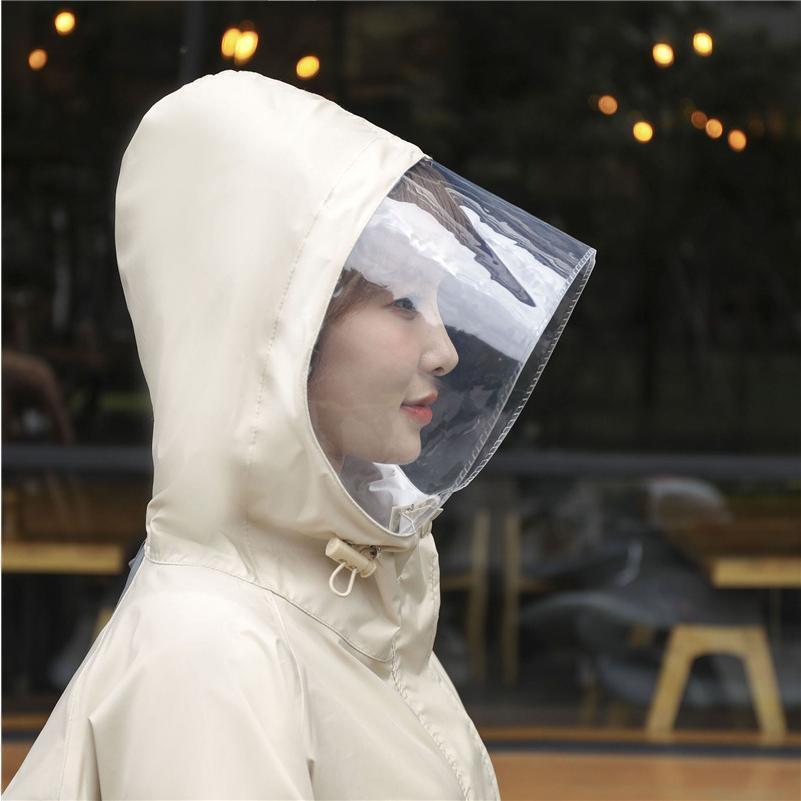 大特価!!】 レインコート 自転車 レディース ツバ 通勤 カッパ リュック対応 レインポンチョ 梅雨 前開き レインウェア バイザー 雨合羽 撥水加工 収納袋付 通学 コート、アウター レインポンチョ 傘 カッパ 雨具 梅雨 レディース フリーサイズ