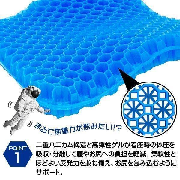 ハニカムゲルクッション 極厚 厚み4.5cm カバー付 デスクワーク 車 座布団 ジェルシート オフィス 体圧吸収 ドライブ 超衝撃吸収 高弾性ゲル 椅子用クッション、パッド ジェルクッション ゲルクッション コンパクト 折りたたみ ハニカム 二重構造 高弾性 体圧分散 衝撃吸収 卵が割れない 座布団 クッション