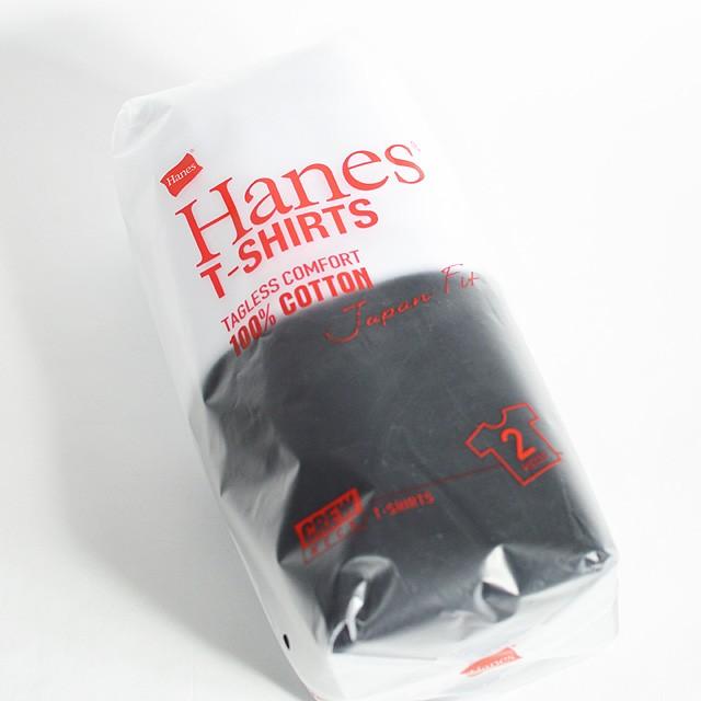 HANES ヘインズ ジャパンフィット クルーネックTシャツ(2枚組) H5120  998白黒｜ashoesselect