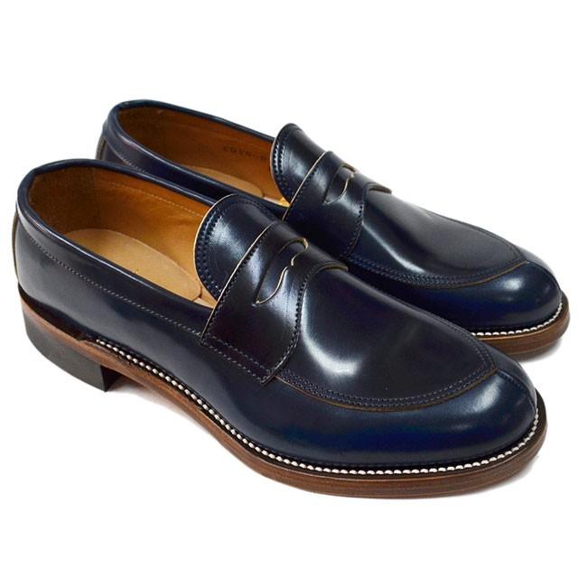Makers メイカーズ 靴 V TIP LOAFER NAVY : ジーンズ裾上げ修理専門亜