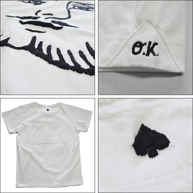 OK オーケー 刺繍Tシャツ WHT/KING｜ashoesselect｜02