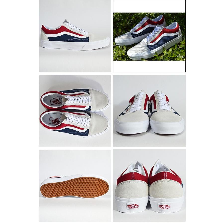 VANS スニーカー オールドスクール バンズ OLD SKOOL Lifestyle (Retro Block) white/red/dress blues VN0A38G1QKN｜ashoesselect｜03