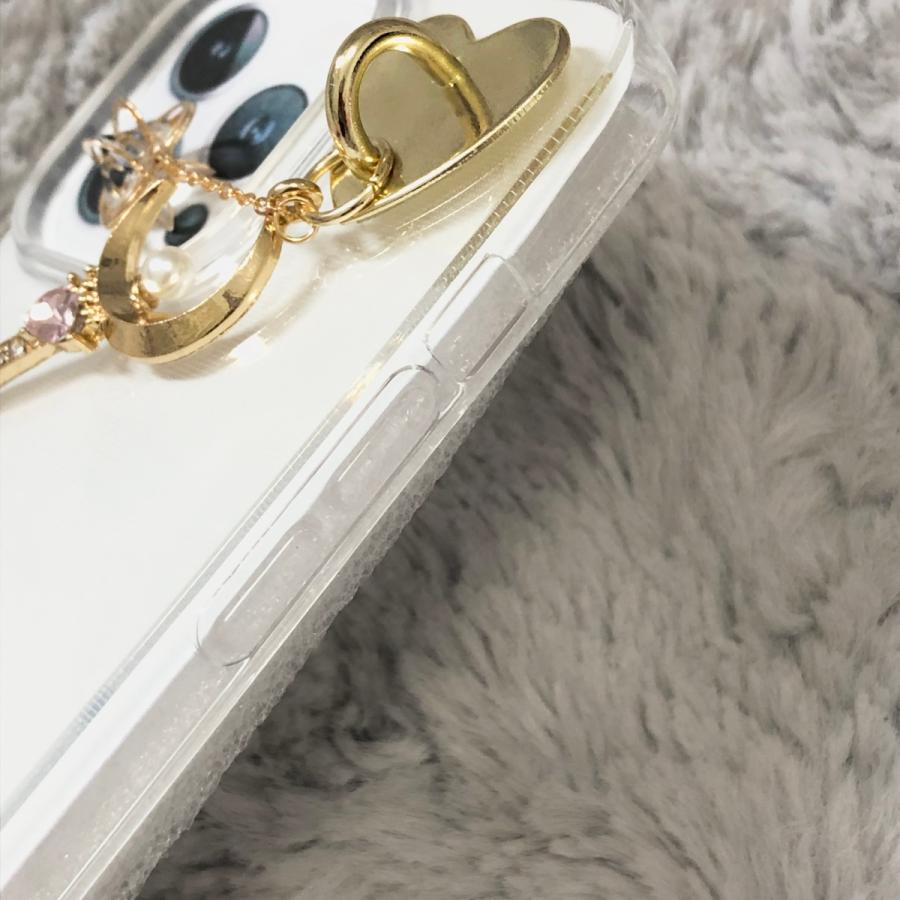 iPhone 13 iPhoneケース チャーム 透明 クリア 挟む キラキラ