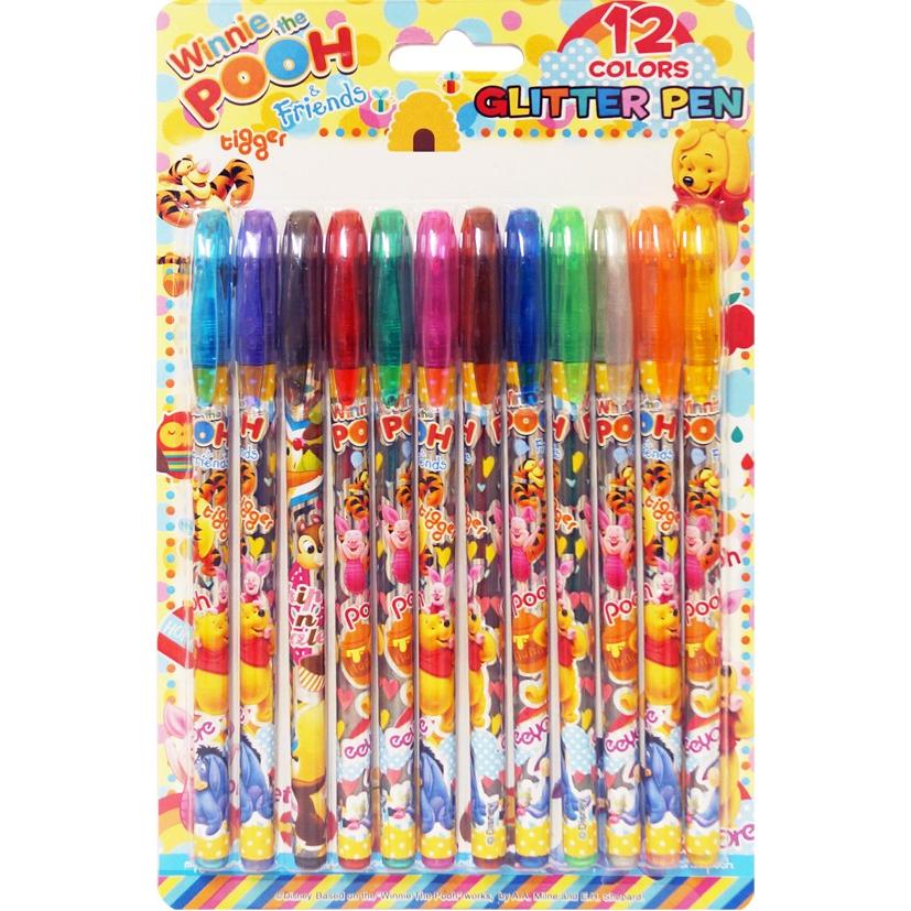 ディズニーキャラクター カラーペンセット 12色 Disney（ディズニー） キラキラ グリッターペン 12色セット