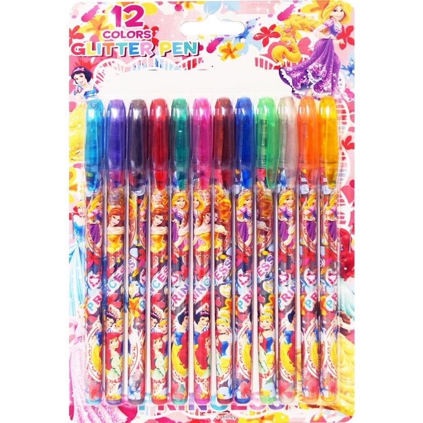 キャラクターペン　12本セット Disney（ディズニー） キラキラ グリッターペン 12色セット