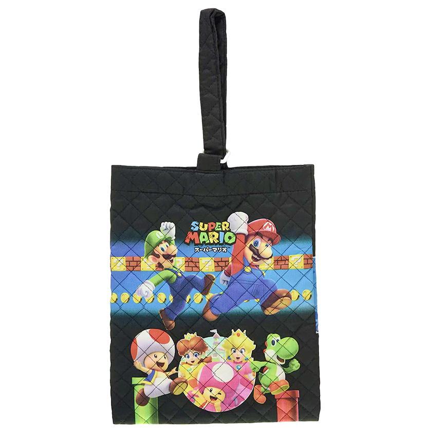 スーパーマリオ シューズバッグ キルト 上靴入れ キャラクター マリオ