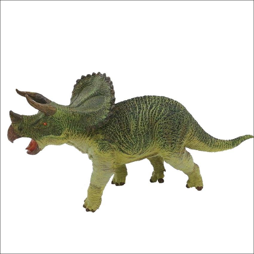 マルサン製 トリケラトプス 美品 ソフビ フィギュア 恐竜 トリケラトプス フィギュア 24cm リアルモデル 恐竜 フィギア