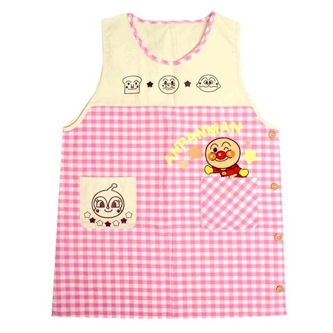 アンパンマンエプロン キャラクターアップリケタバード サイドボタン
