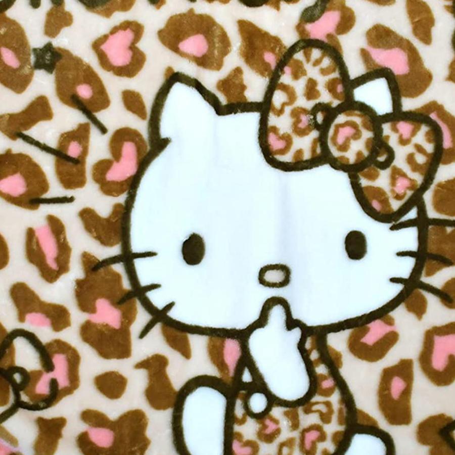 丸眞 ハローキティ ピンクブラウンレオパード ひざ掛け毛布 丸眞 ハローキティ ピンクブラウンレオパード ひざ掛け毛布