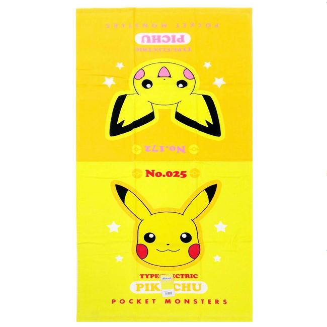 韓国ポケモンpokemon公式 ピカチュウ ダイカットビーチタオル