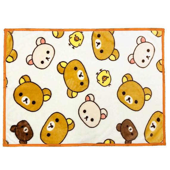 丸眞 リラックマ フェイシーズ ひざ掛け毛布 ブランケット クォーター