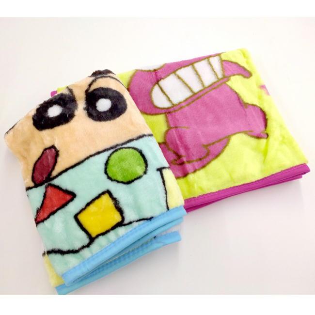 クレヨンしんちゃん ひざ掛け毛布 ブランケット シロ ワニ山さん