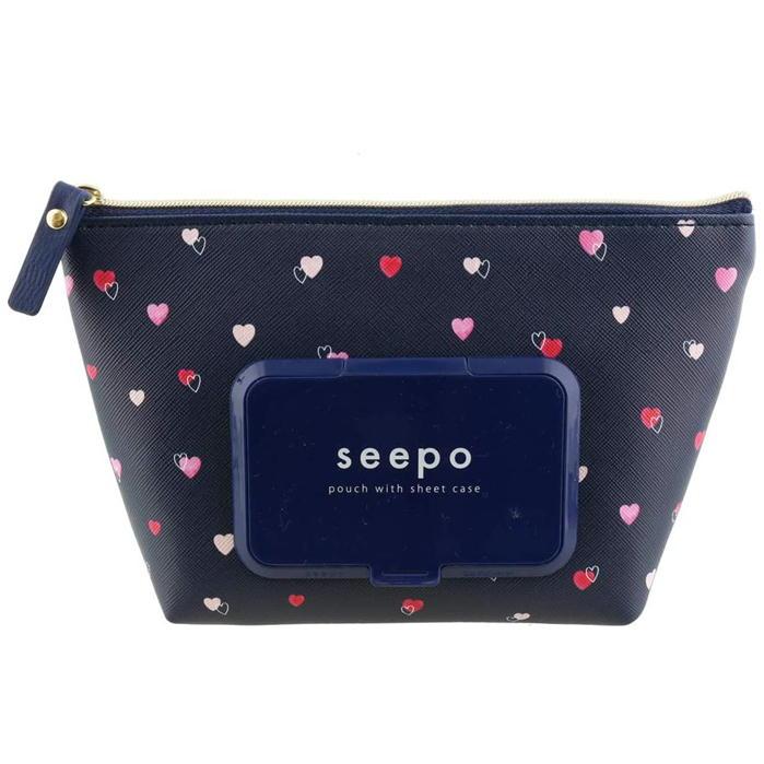 seepo 新品ポーチ18個 サンスター文具 シーポ SEEPO ストライプ ティッシュ入れ付きポーチ