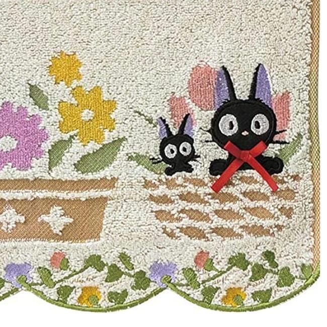 丸眞 魔女の宅急便 ジジ フェイスタオル お気に入りの花 34×80cm 
