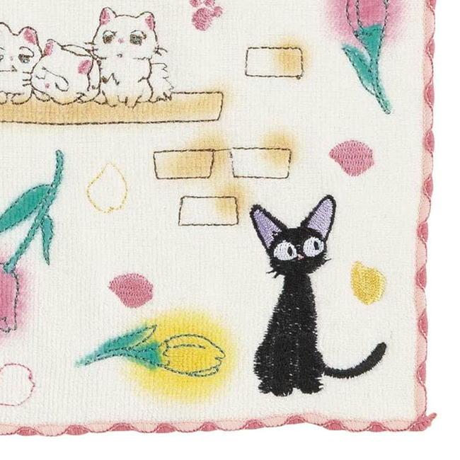 丸眞 魔女の宅急便 ジジ タオルハンカチ みんなでひとやすみ 25×25cm