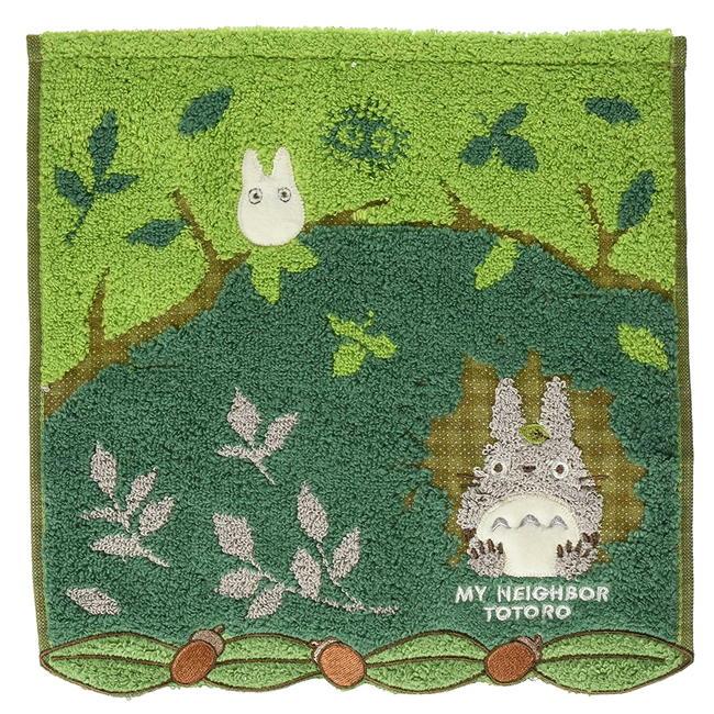 丸眞 となりのトトロ タオルハンカチ 森のトンネル 25×25cm スタジオ