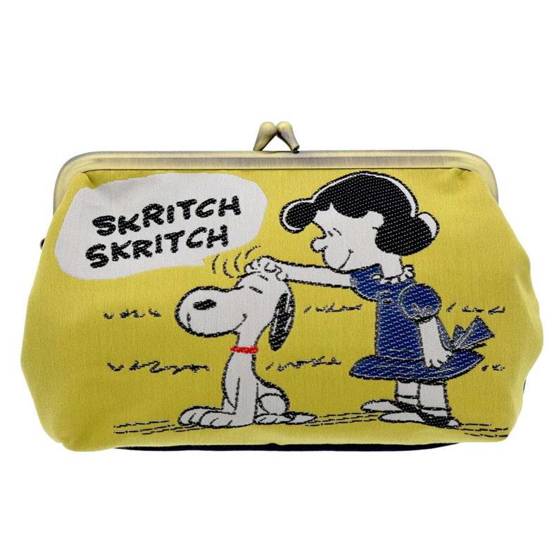 SNOOPY スヌーピー がま口ポーチ 桐生織 コスメポーチ ペン SNOOPY スヌーピー がま口ポーチ 桐生織 コスメポーチ ペン