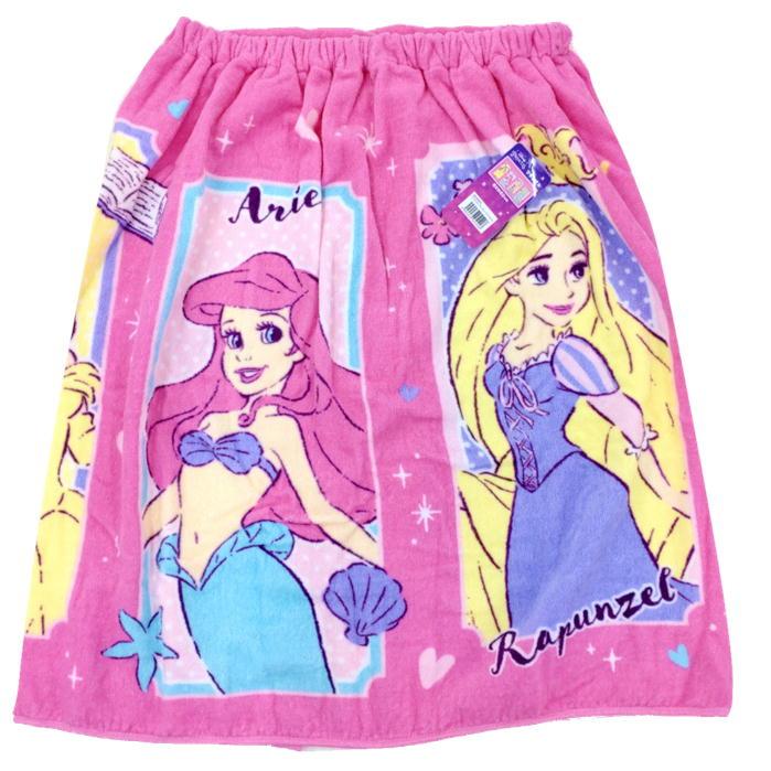 ラップタオル ディズニープリンセス アドラブル 巻きタオル キャラクター プールタオル 60cm丈 ピンク 林 マキタオルM 2304