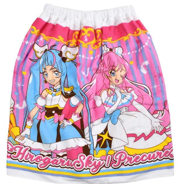 さ*ち様 プリキュア-アイカツパジャマ&ラップタオルセット 130&140㎝ ラップタオル ひろがるスカイ プリキュア 60cm丈 巻きタオル