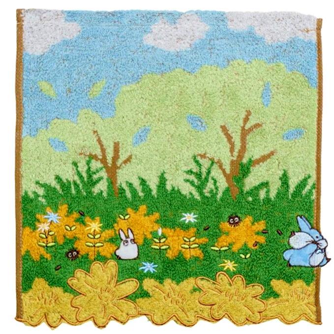 丸眞 となりのトトロ タオルハンカチ くすの木の下で 25×25cm スタジオ
