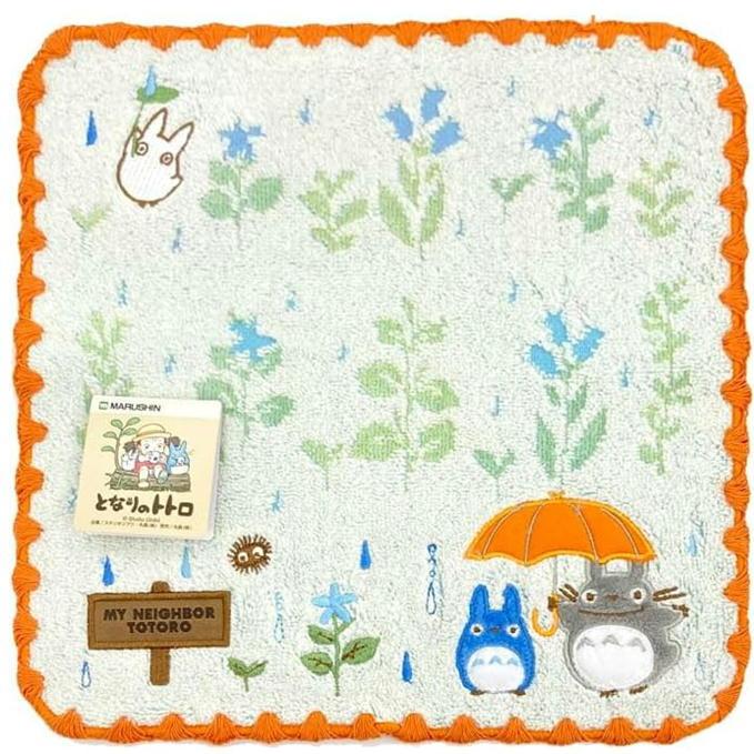 丸眞 となりのトトロ タオルハンカチ 大きな傘 25×25cm スタジオジブリ