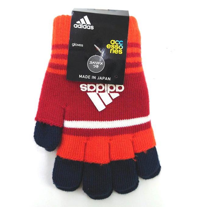 adidas（アディダス） ニット手袋 のびのび 手袋 すべり止め 二重