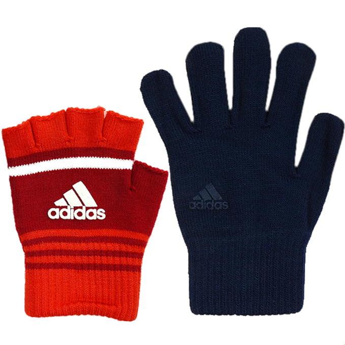 adidas（アディダス） ニット手袋 のびのび 手袋 すべり止め 二重