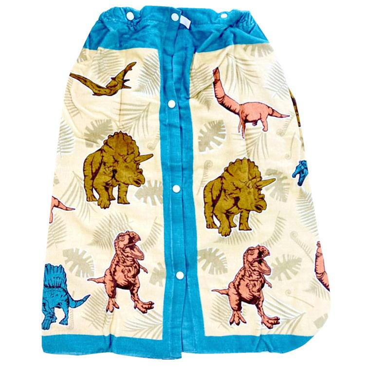 ラップタオル アニア マキタオル 70cm丈 巻きタオル 恐竜柄 ダイナソー