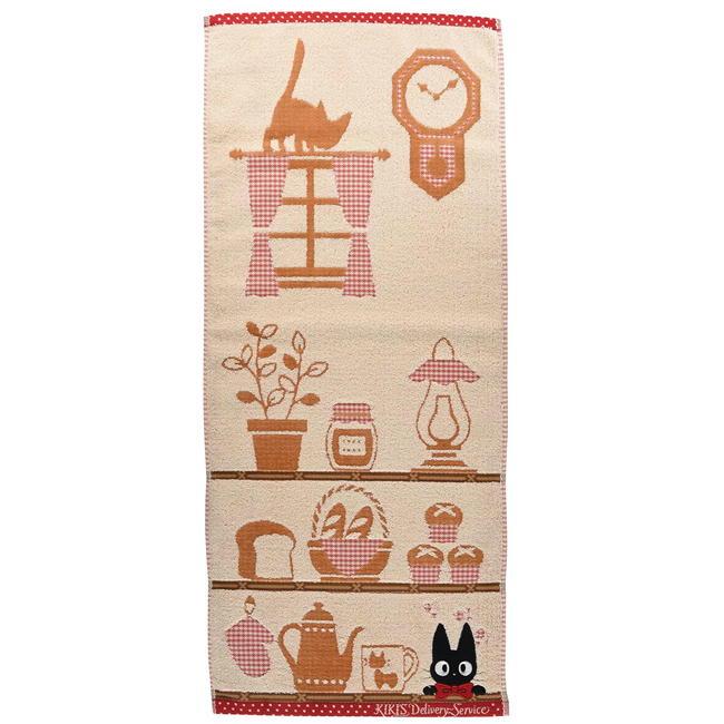 丸眞 魔女の宅急便 フェイスタオル シェルフ ジジ 34×80cm スタジオ