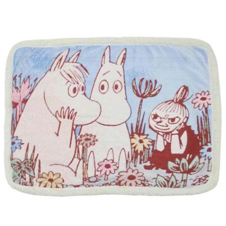 北欧ムーミン 丸眞 ひざ掛け ムーミン 夢中 毛布 シープボア リトルミイ MOOMIN