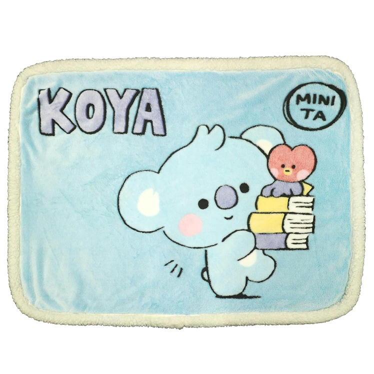 テヒョン  ブランケット　BTS 毛布 丸眞 BT21 ひざ掛け 毛布 シープボア ブランケット BTS クォーター