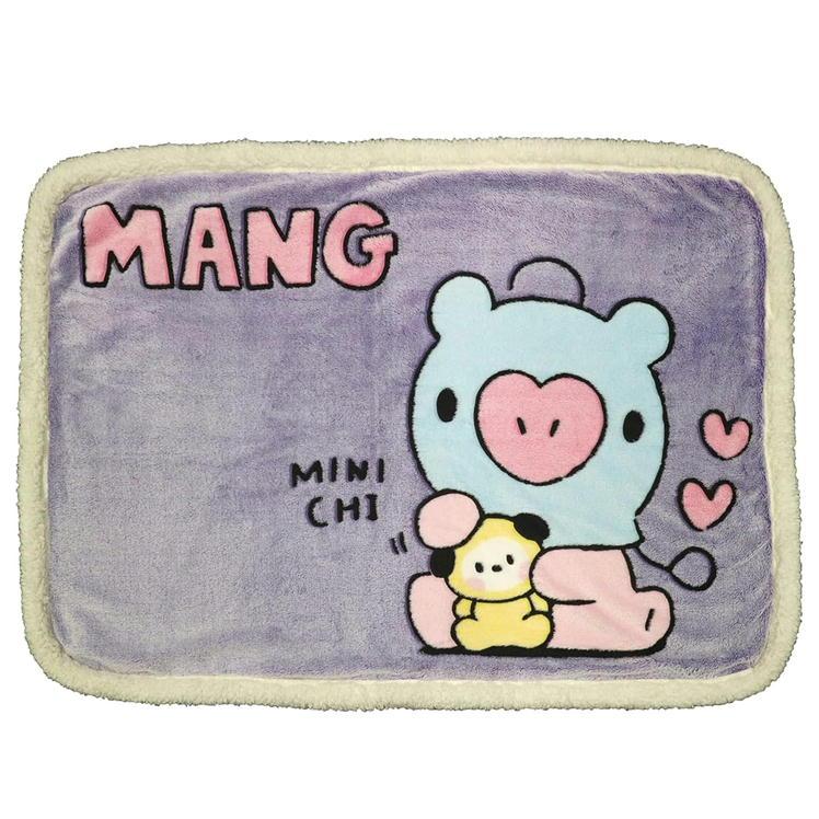 丸眞 BT21 ひざ掛け 毛布 シープボア ブランケット BTS クォーター