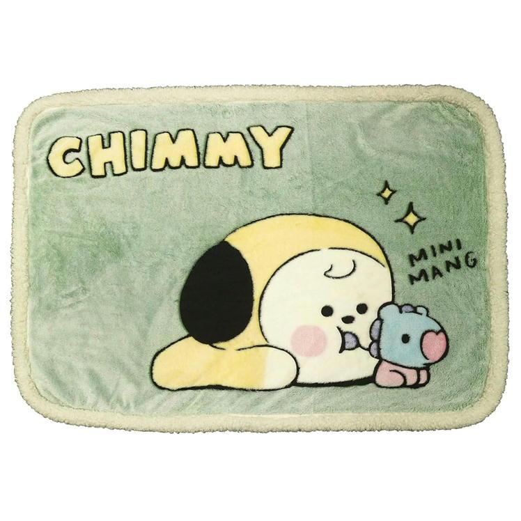 丸眞 BT21 ひざ掛け 毛布 シープボア ブランケット BTS クォーター
