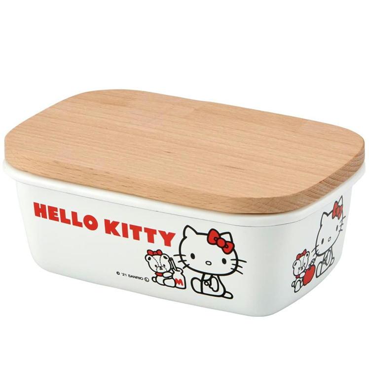 スケーター ホーロー バターケース 木 蓋付き ハローキティ タイニー