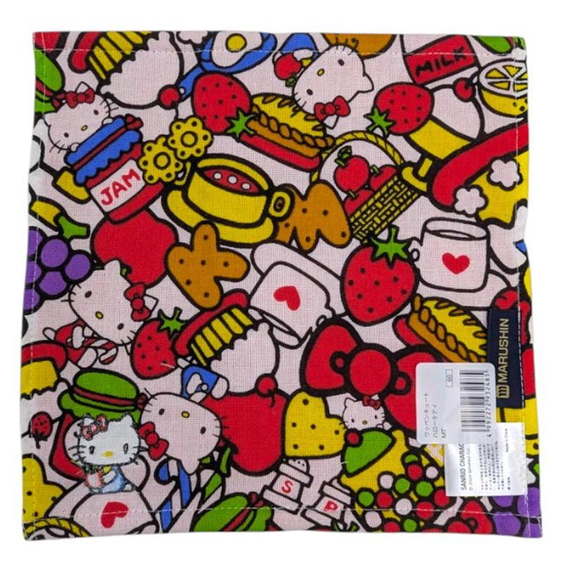 丸眞 タオルハンカチ ハローキティ ワッペンキュート ガーゼ 25×25cm