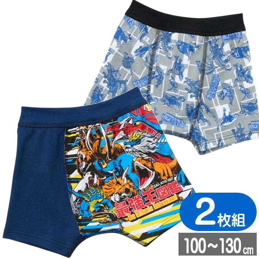 BANDAI（バンダイ） 最強王図鑑 ボクサーパンツ 男児カラーパンツ 2枚