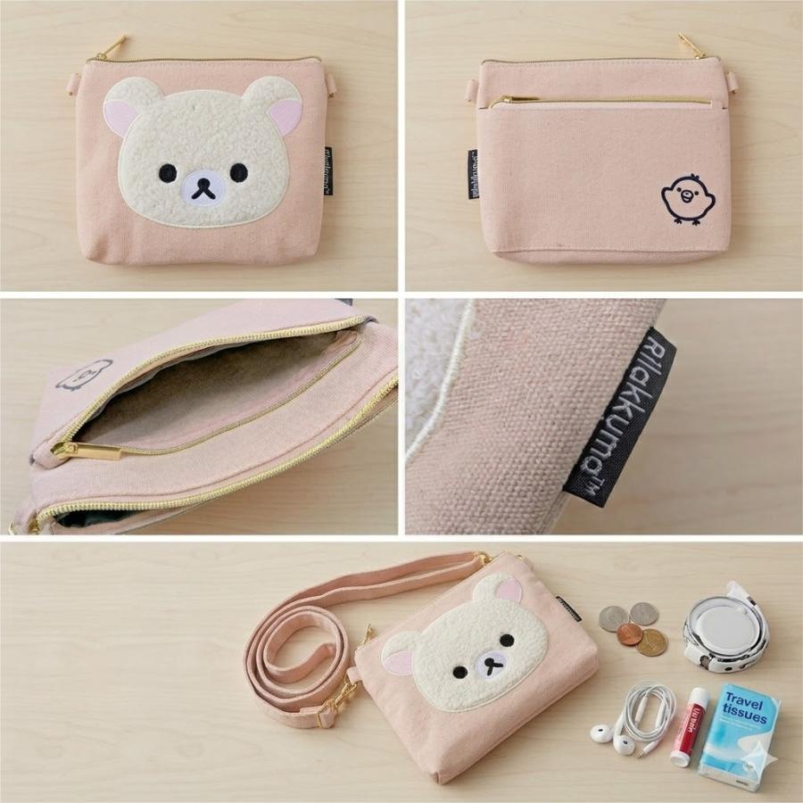 リラックマ コリラックマ ミニポシェット 立体アップリケ刺繍
