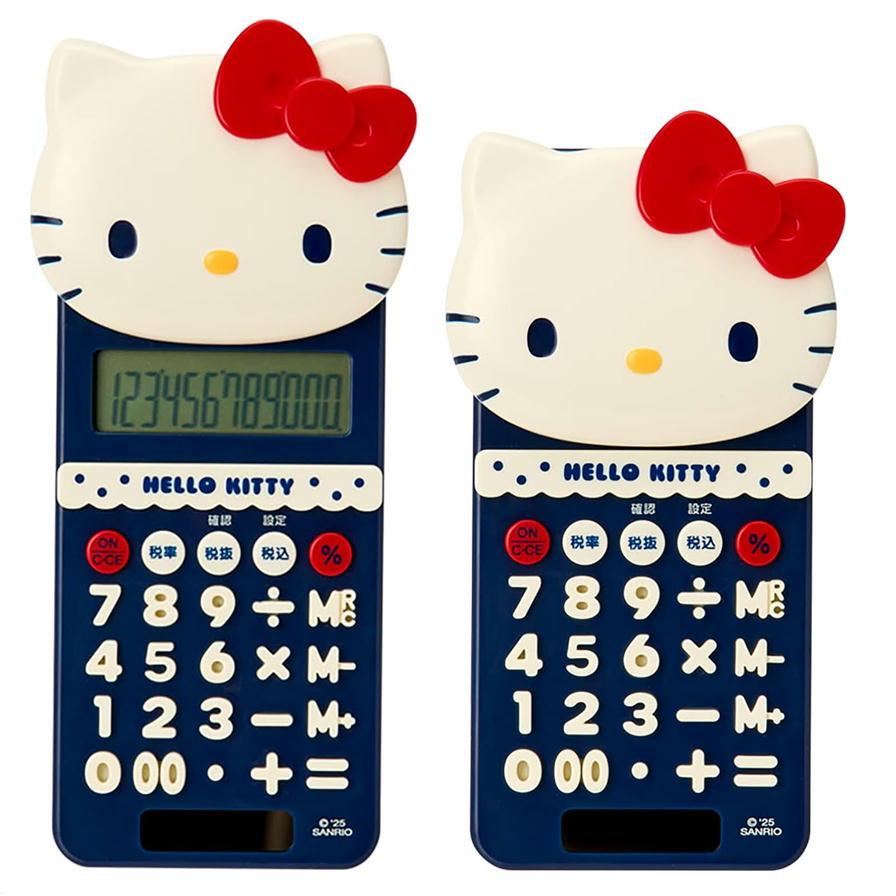 Hello Kitty 電卓 KT-2028B 12桁 キティ電卓 sanrio（サンリオ） スライドカバー付き電卓 12桁 税計算 ソーラー