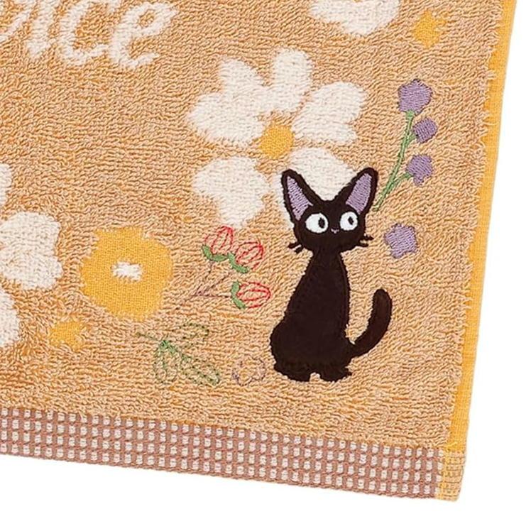 丸眞 魔女の宅急便 ジジ ウォッシュタオル セピアフラワー ハンド
