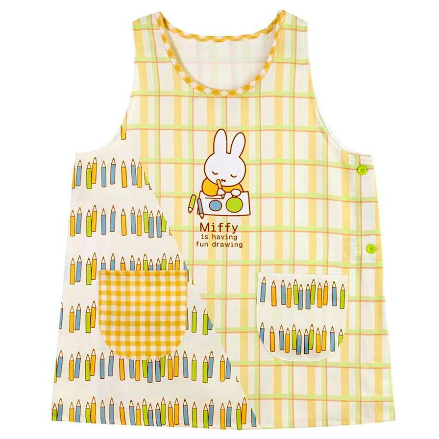 希少☆当時物☆ミッフィー エプロン 黄色 Miffy（ミッフィー） エプロン 大寸 大きいサイズ キャラクター サイド